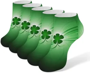 Women Socks Happy St Patrick's Day Printed Christmas Socks Ankle Socks Athletic Socks Slipper Socks No Show Socks