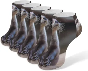 Women Socks Playing in The Water Printed Christmas Socks Ankle Socks Athletic Socks Slipper Socks No Show Socks