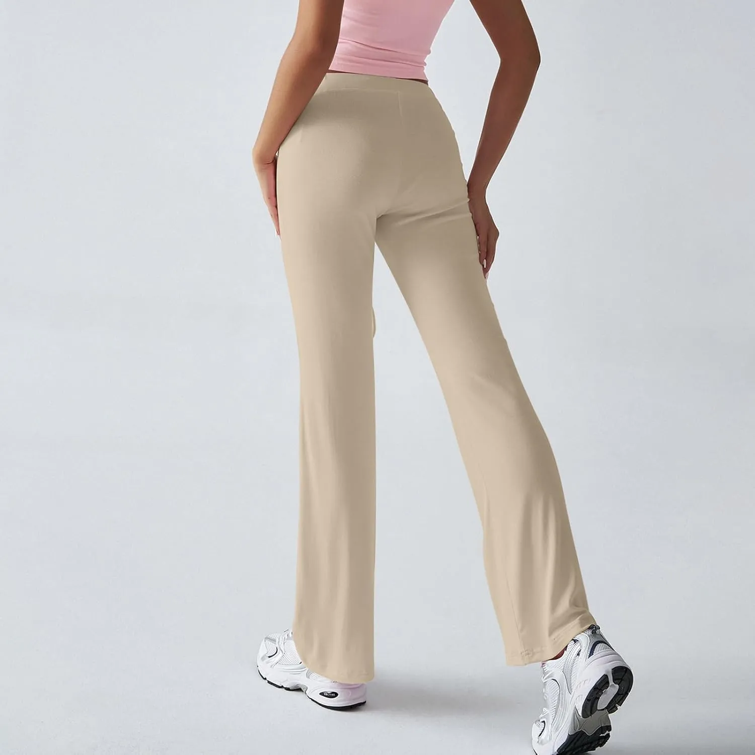 Women Sweatpants Drawstring High Waisted Yoga Pants Flowy Stretchy Baggy Sweatpants Lightweight Lounge Pants