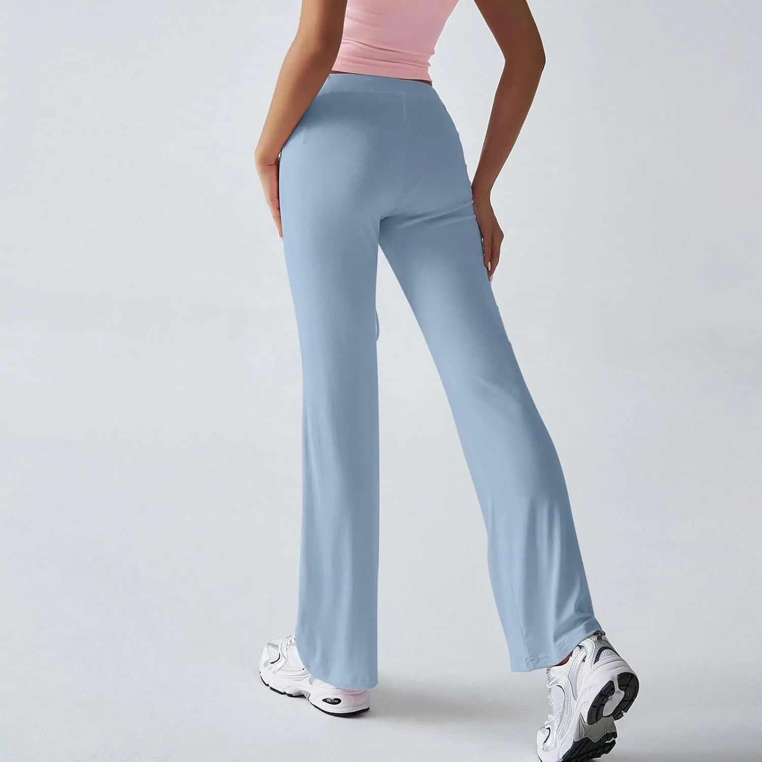 Women Sweatpants Drawstring High Waisted Yoga Pants Flowy Stretchy Baggy Sweatpants Lightweight Lounge Pants