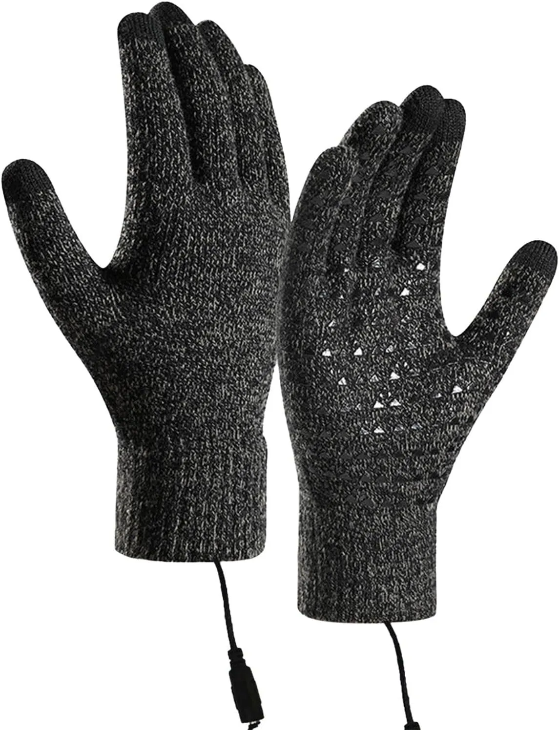 Women USB Heated Gloves Winter Warm Heated Gloves Winter Touchscreen Gloves Adjustable Temperature Hand Gloves Mittens (GY1, A)