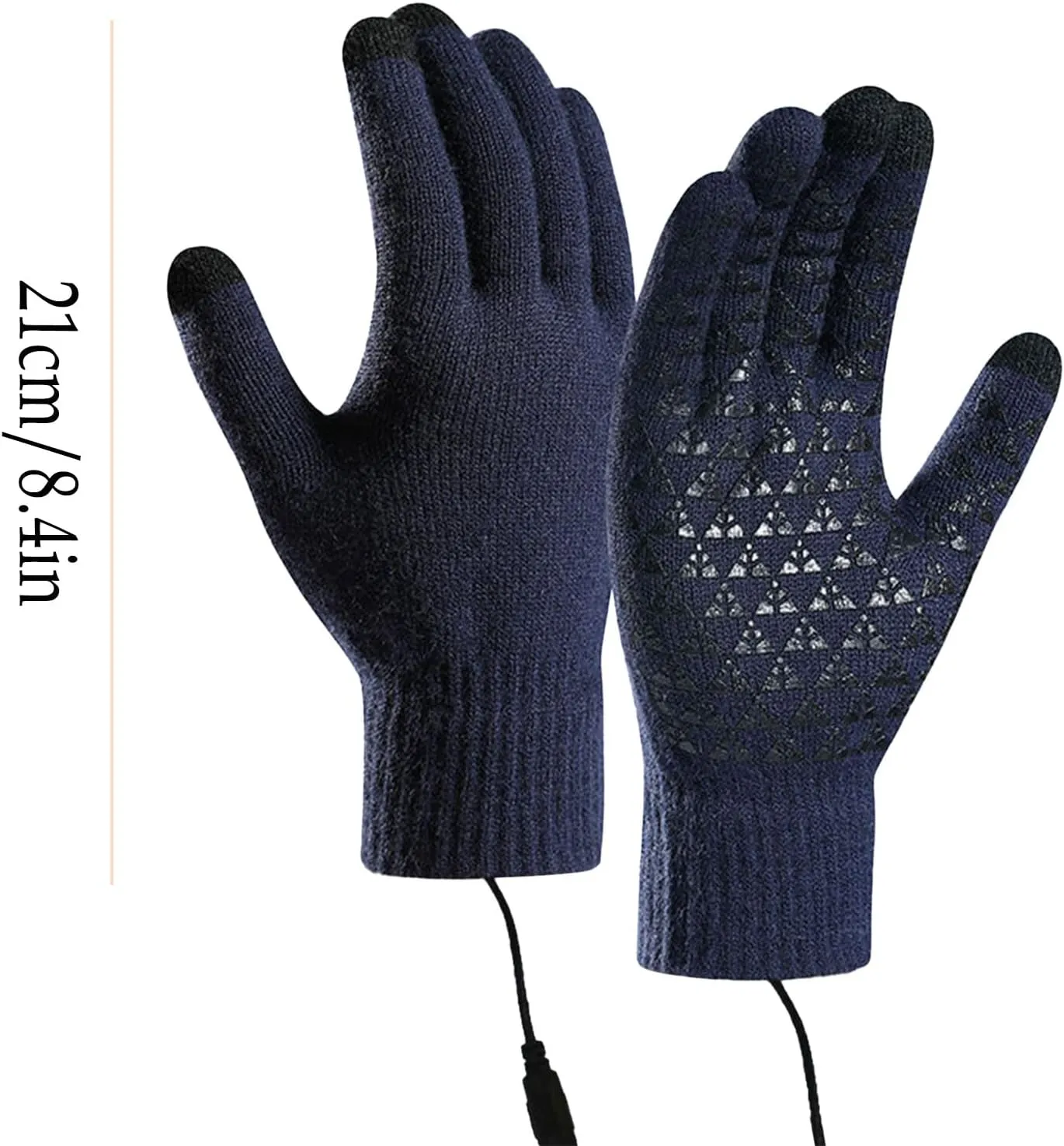Women USB Heated Gloves Winter Warm Heated Gloves Winter Touchscreen Gloves Adjustable Temperature Hand Gloves Mittens (GY1, A)