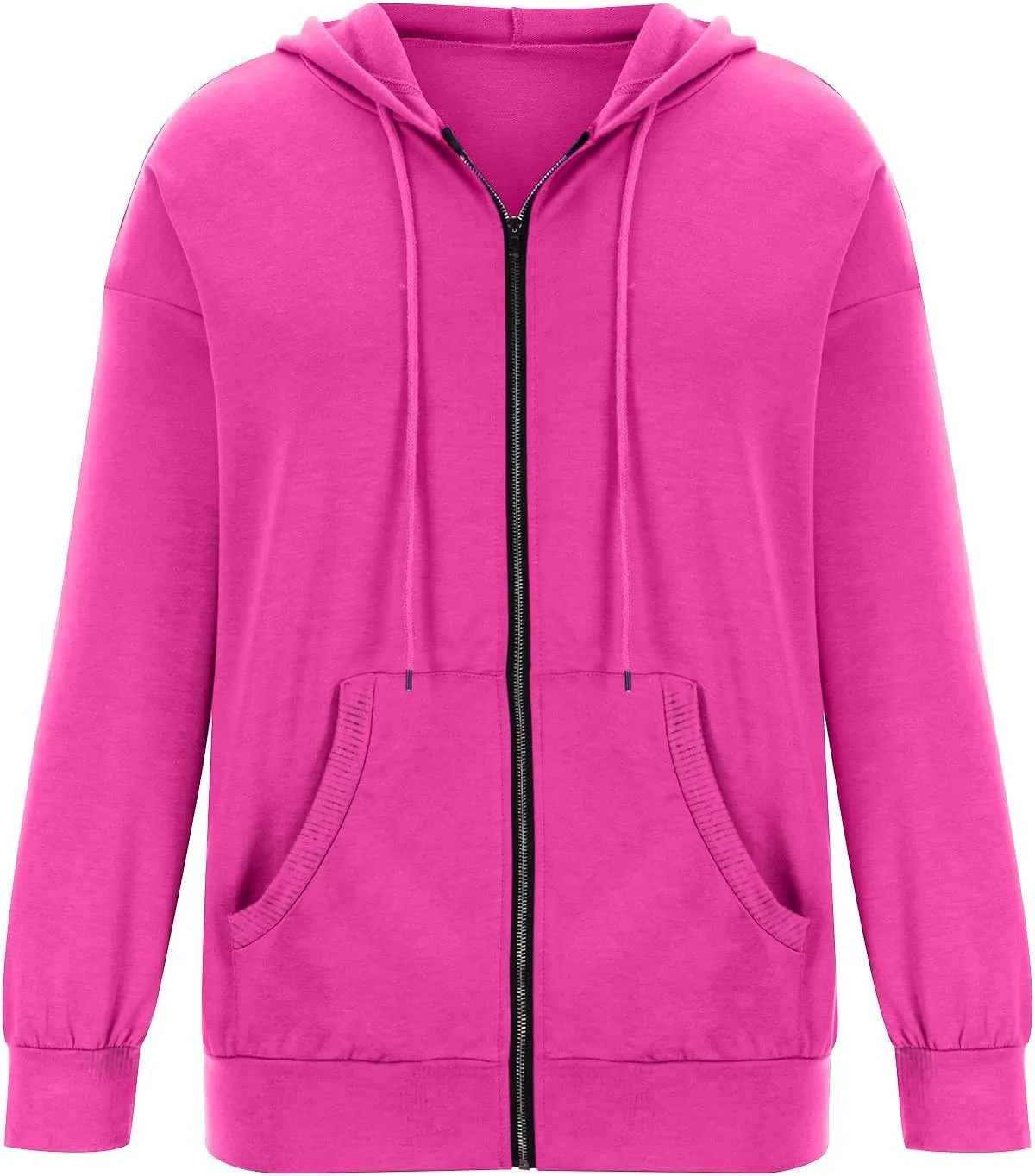 Womens Full Zip Up Hoodie Jacket Long Sleeve Hooded Sweatshirts With Pockets Fall Fashion 2023 Outfits