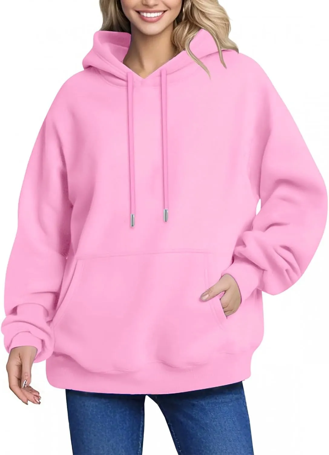 Womens Hoodies Pullover Oversized Plus Size Fleece Hooded Sweatshirts Winter Sweaters Y2k Hoodie with Pockets