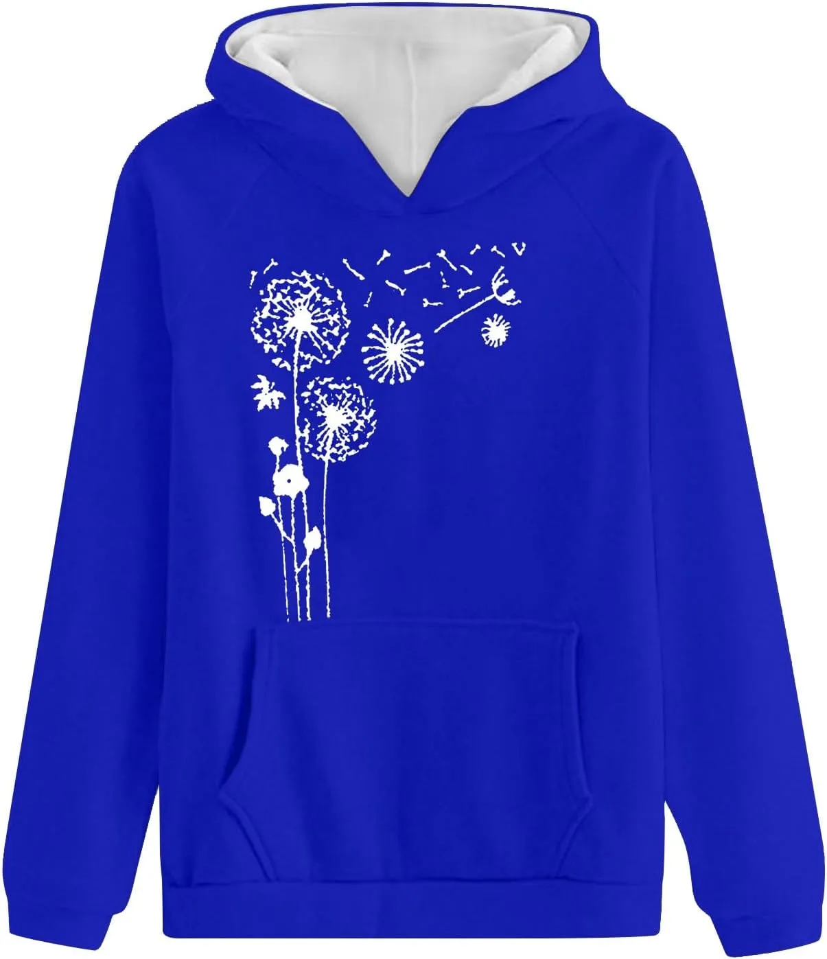Womens Hoodies Trendy Graphic Pullover Hooded Sweatshirts Floral Print Oversized Casual Loose Workout Track Sweaters