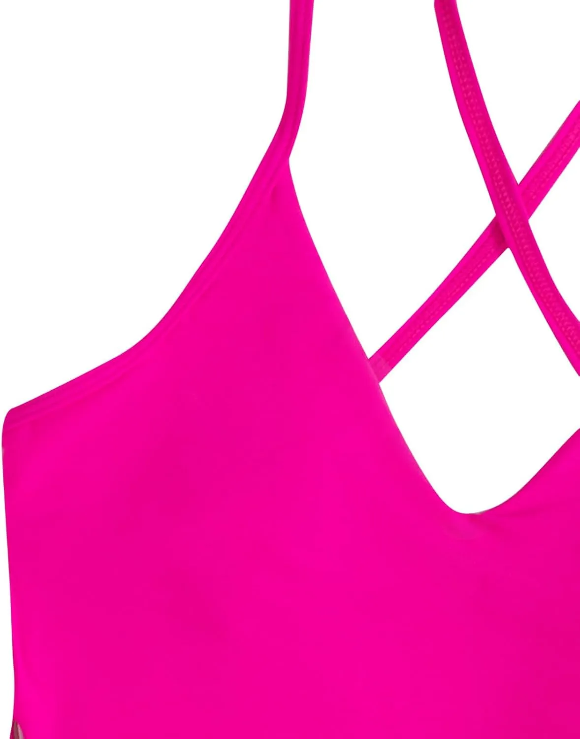 Womens One Piece Swimsuit High Waist Side Criss Cross Drawstring Bathing Suits Tummy Control Swimwear Backless Bikini