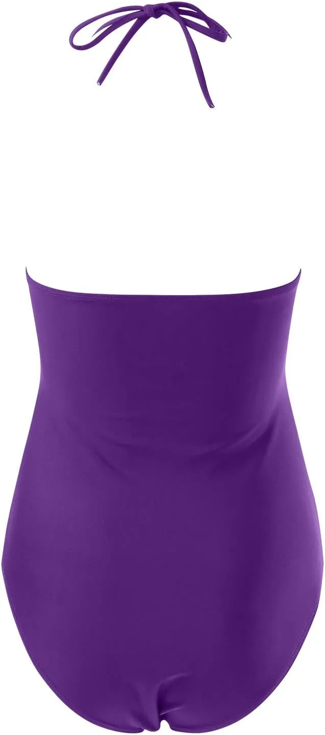 Womens One Piece Swimsuit One Shoulder Swimsuit Double Straps Push Up Swim Suit Women's One-Piece Swimsuits Tummy