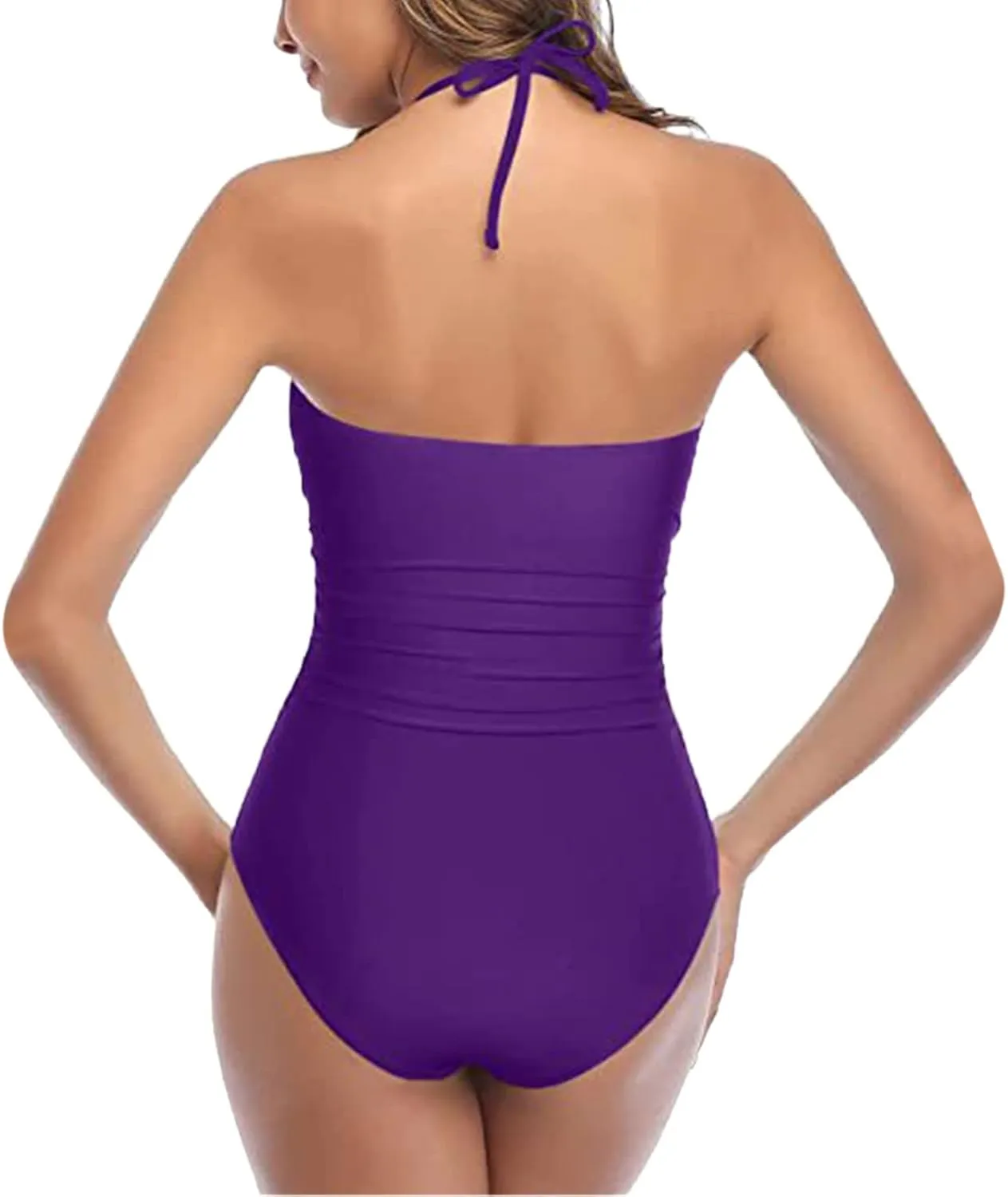 Womens One Piece Swimsuit One Shoulder Swimsuit Double Straps Push Up Swim Suit Women's One-Piece Swimsuits Tummy