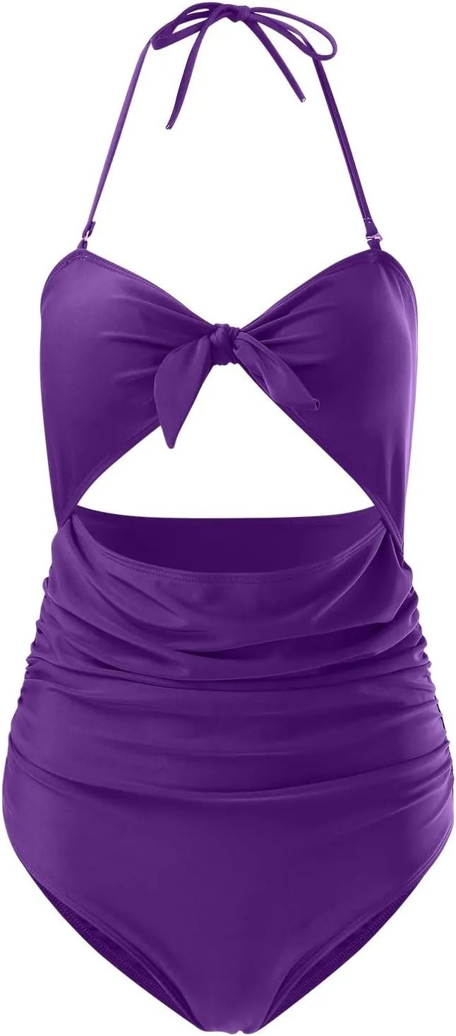 Womens One Piece Swimsuit One Shoulder Swimsuit Double Straps Push Up Swim Suit Women's One-Piece Swimsuits Tummy