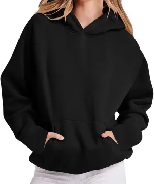 Womens Oversized Hoodies Fleece Long Sleeve Hooded Sweatshirts Pullover Trendy 2024 Fall Winter Outfits with Pockets