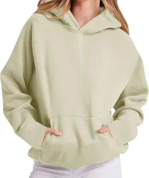 Womens Oversized Hoodies Fleece Long Sleeve Hooded Sweatshirts Pullover Trendy 2024 Fall Winter Outfits with Pockets