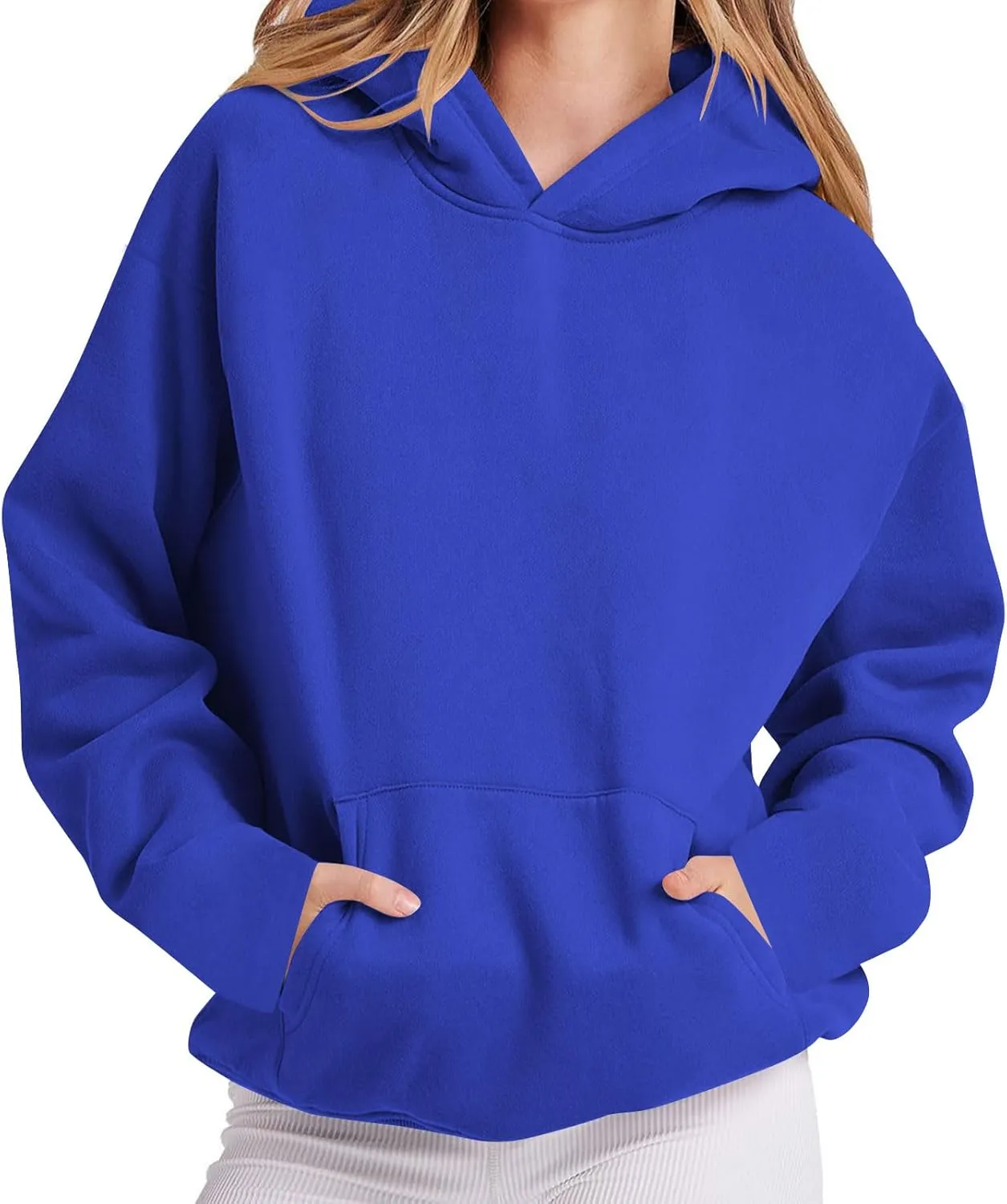 Womens Oversized Hoodies Fleece Long Sleeve Hooded Sweatshirts Pullover Trendy 2024 Fall Winter Outfits with Pockets