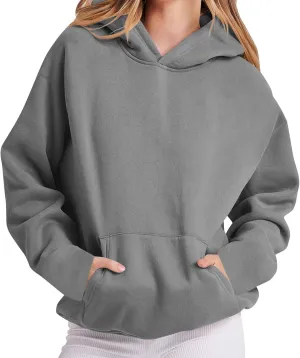 Womens Oversized Hoodies Fleece Long Sleeve Hooded Sweatshirts Pullover Trendy 2024 Fall Winter Outfits with Pockets