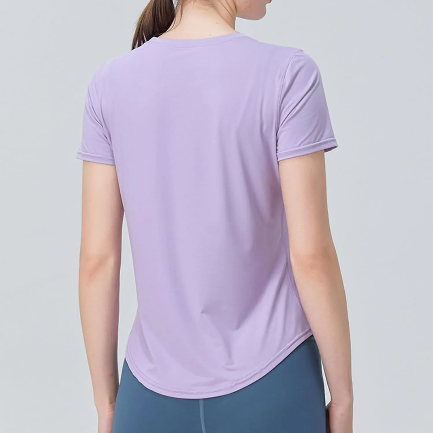 Womens Quick Dry T Shirts Short Sleeve Crew Neck Basic Tee Soft Casual Loose Fit Summer Tops Yoga Workout Outfits