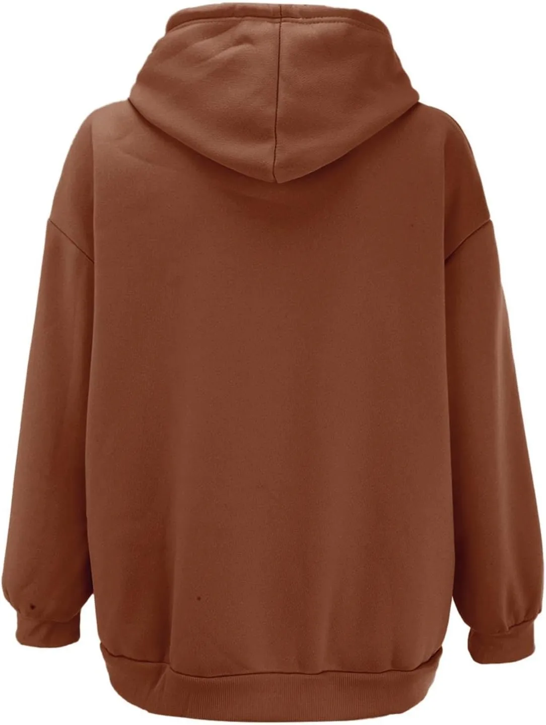 Women's Zip Up Hoodies Jacket Oversized Drawstring Hooded Sweatshirts with Pockets Long Sleeve Loose Fit Fall Coats