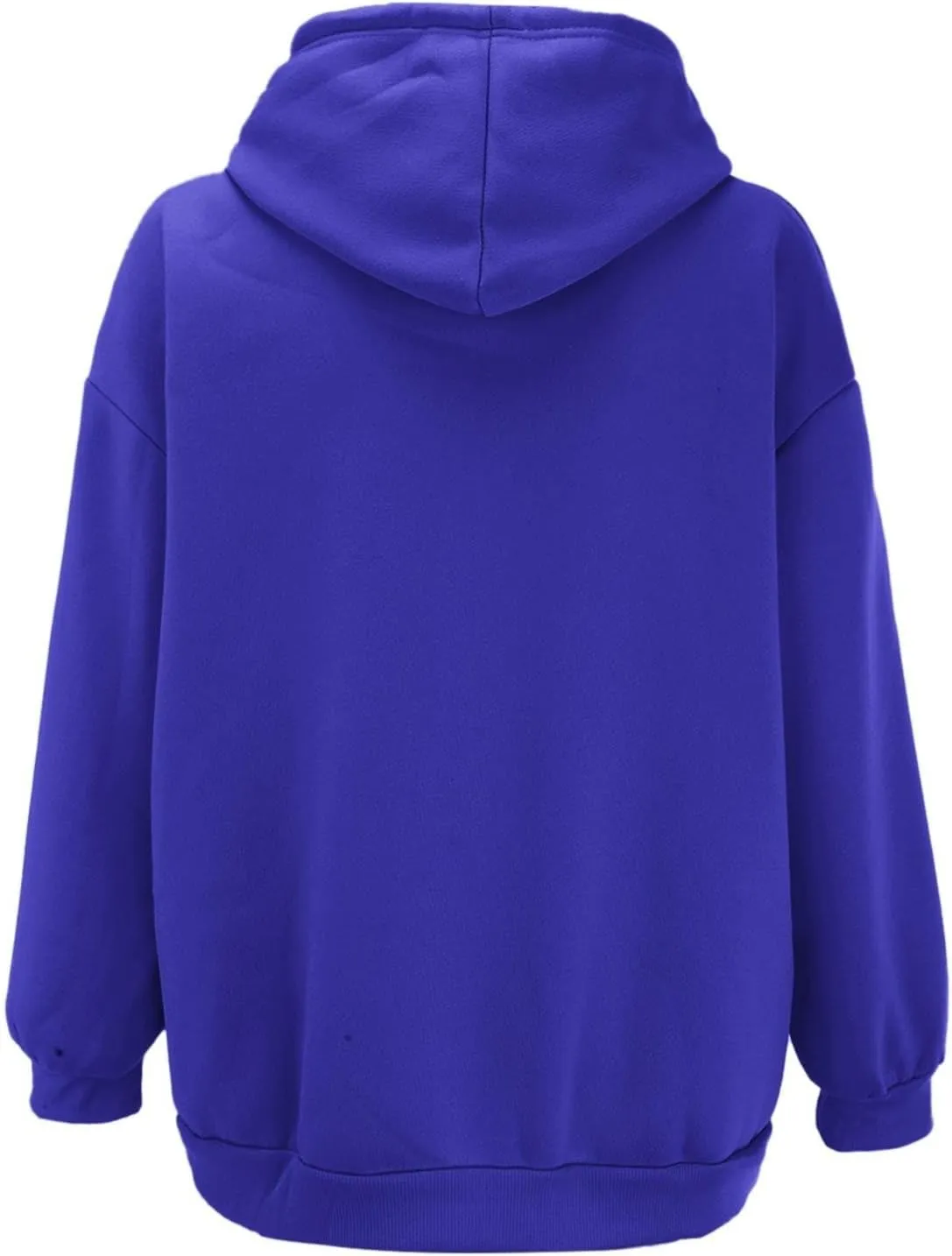 Women's Zip Up Hoodies Jacket Oversized Drawstring Hooded Sweatshirts with Pockets Long Sleeve Loose Fit Fall Coats