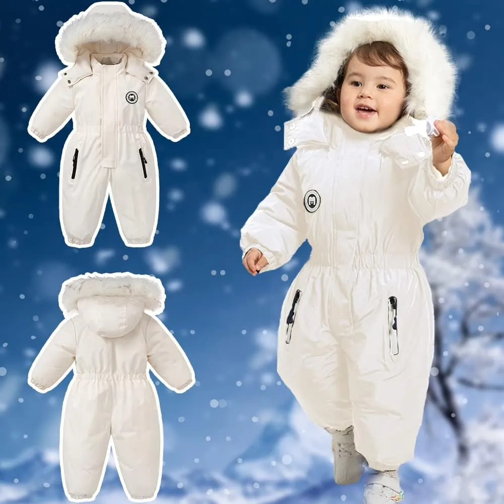 XIFAMNIY Boys and Girls One Piece Snowsuits Overalls Ski Suits Winter Waterproof Coats Jumpsuits for Baby Toddler 2T-5T…