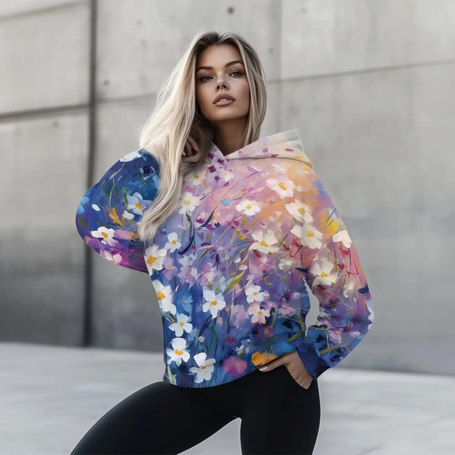 YEXIATODO Womens Hooded Pullover Sweatshirts Crop Hoodie Graphic Hoodies Sweaters for Teen Girls S-2XL