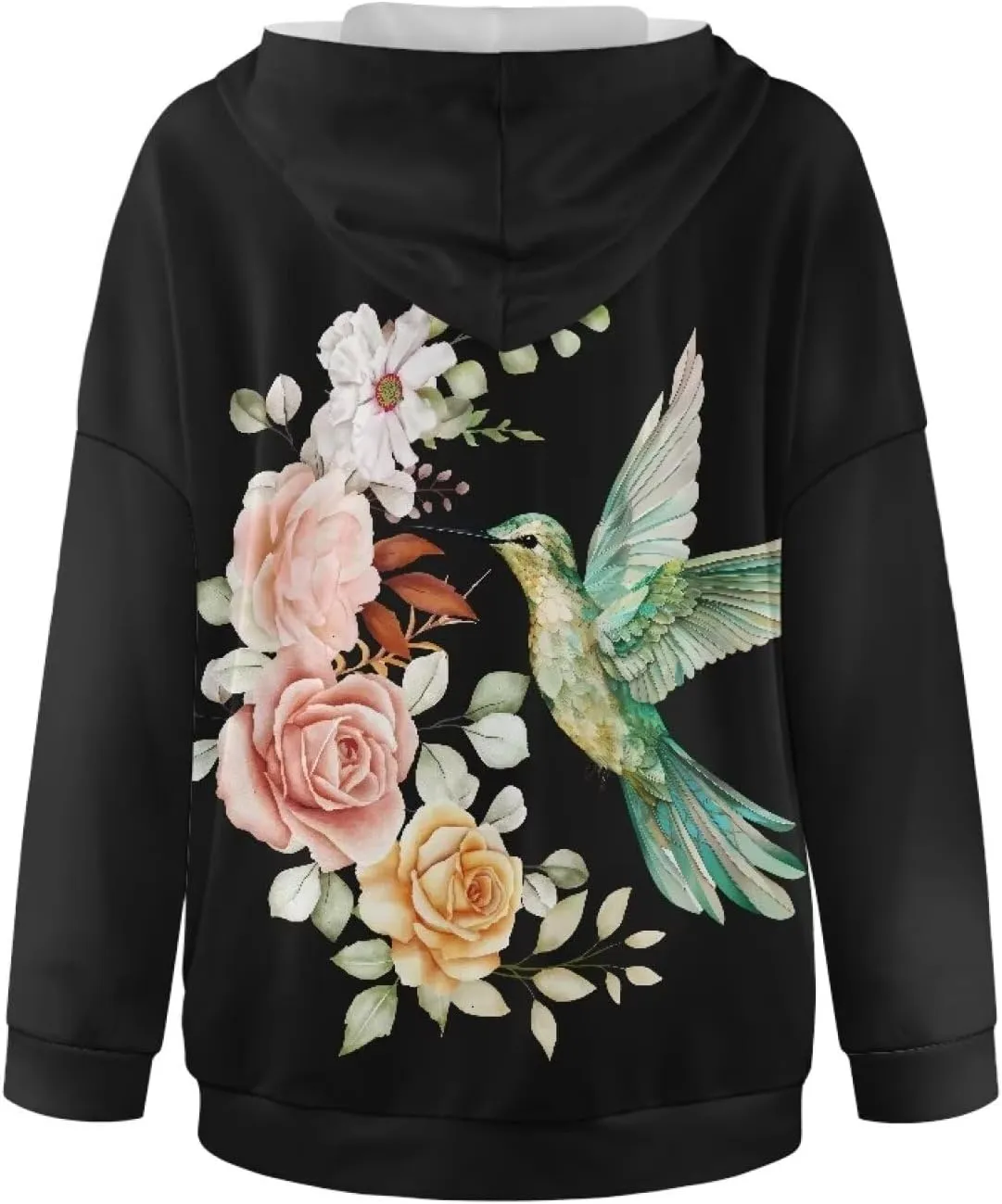YEXIATODO Womens Hooded Pullover Sweatshirts Crop Hoodie Graphic Hoodies Sweaters for Teen Girls S-2XL