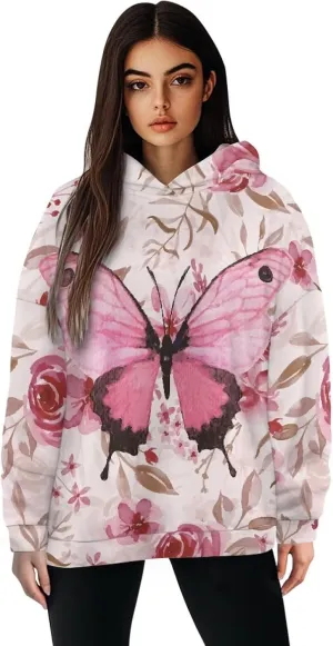 YEXIATODO Womens Hooded Pullover Sweatshirts Crop Hoodie Graphic Hoodies Sweaters for Teen Girls S-2XL