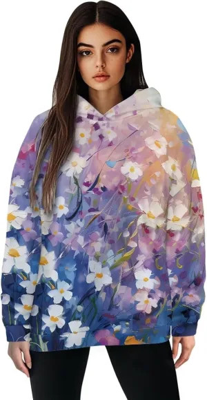 YEXIATODO Womens Hooded Pullover Sweatshirts Crop Hoodie Graphic Hoodies Sweaters for Teen Girls S-2XL
