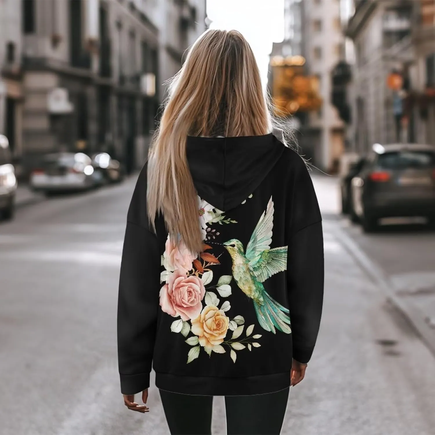 YEXIATODO Womens Hooded Pullover Sweatshirts Crop Hoodie Graphic Hoodies Sweaters for Teen Girls S-2XL