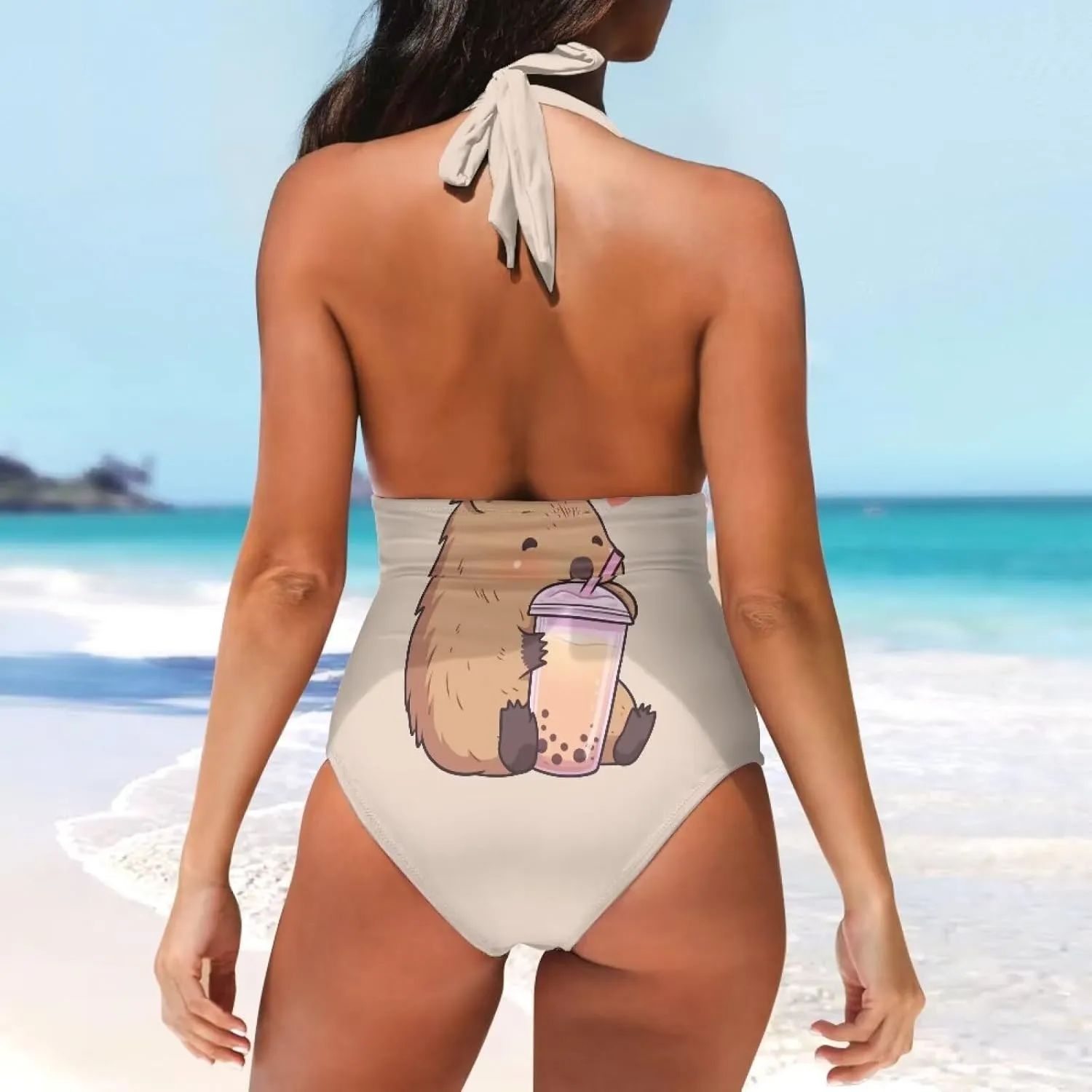 ZOUTAIRONG Bikini Sets Womens Swimsuits Hig Cut Bathing Suits Plunge V Neck Swimwear