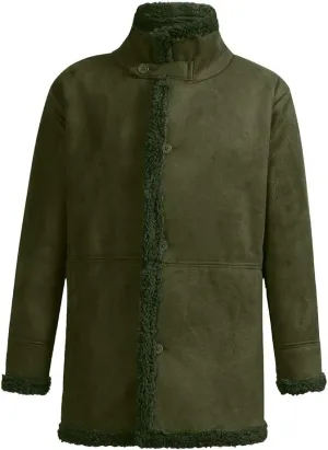 ZYXTIM Warm Winter Coats for Men Sherpa Lined Fleece Windproof Jackets Lapel Collar Aviator Bomber Parka Jackets